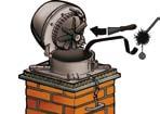 Montáž spalinového ventilátoru Spalinový ventilátor je standardně osazován na ústí komína pomocí přestavitelných