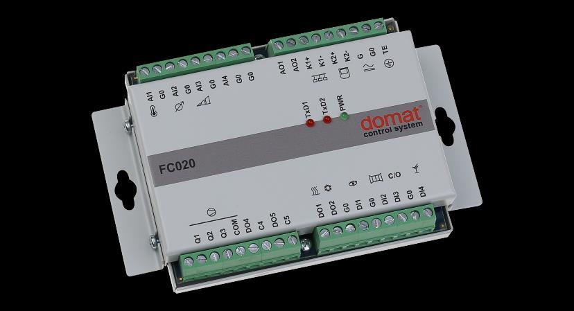 Pro měření teploty v místnosti a ovládání se používá analogový pokojový ovladač. Variantně lze použít komunikativní ovladač UC010.