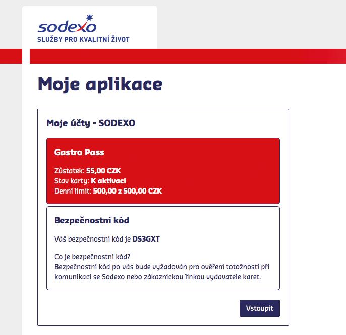 Pokud zapomenete své heslo, jděte na www.sodexo-ucet.cz a klikněte na Zapomněl(a) jsem heslo. Na váš e-mail zadaný při registraci vám zašleme nové přihlašovací údaje.