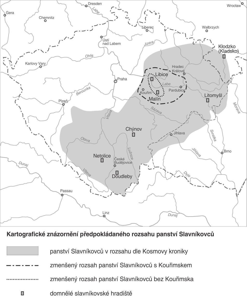 38 HISTORIOGRAFICKÉ A HISTORICKÉ PROBLÉMY STŘEDOVĚKU slavníkovská doména v