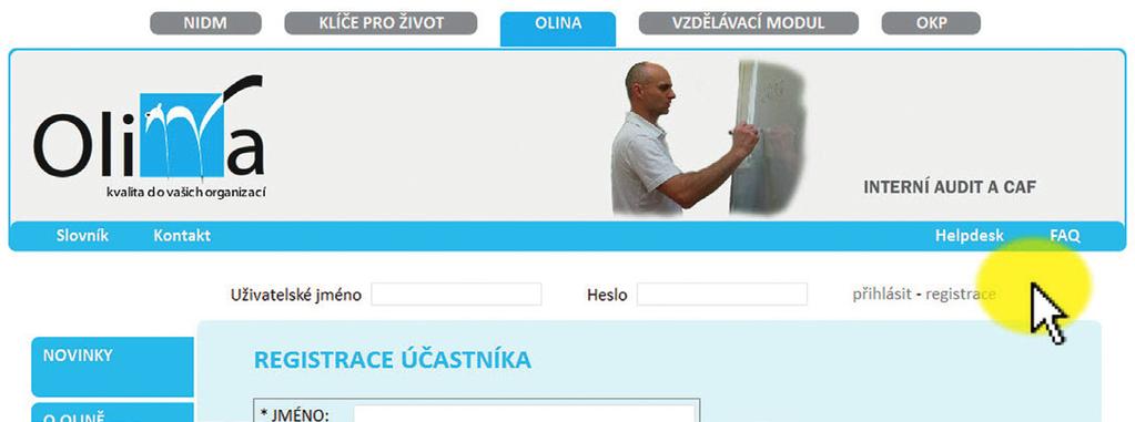 Helpdesk je místo, kam se můžete obrátit v případě, že si se systémem nevíte rady.