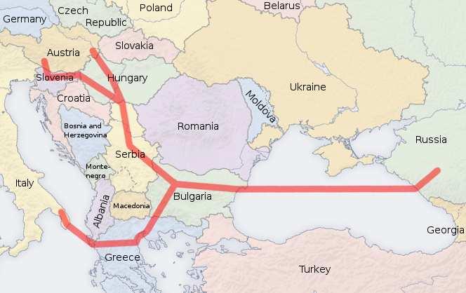 Zemní plyn South Stream 59/74 konkurence pro Nabucco: diverzifikace cest plynu z Ruska