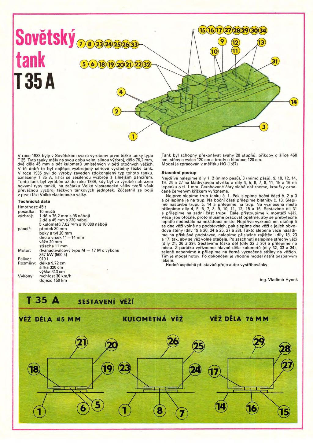 Sovětský ~24 25 tank l35a 1 V roce 1933 byly v SQvětském svazu vyrobeny první těžké tanky typu T 35.
