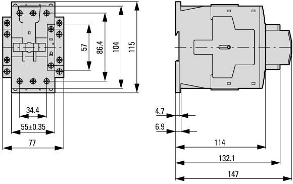 277950 1 Z 3 V DILM150-XHI13 277951 Nadproudová relé ZB65 Rozsah nastavení [A] 10-14 ZB65-16 278456