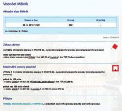 Právě tyto informace nově poskytuje národní portál Říčních informačních služeb (dále jen RIS) LAVDIS (http:// www.lavdis.cz) v sekci pojmenované STAVY VODOČTŮ (obrázek č. 1). Obrázek č.