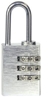 DPH ) Hliníkový kódový visací zámek s eloxovaným povrchem. Ideální pro zabezpečení šatních sříněk a zavazadel.
