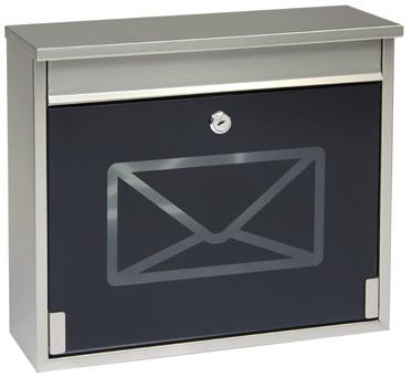 Poštovní schránky BK60.CG.N BK60.SG.S BK60.SG.N Nerezová poštovní schránka s černým (tvrzeným sklem) vhodná pro použití do nástěnných sestav, nebo pro jednotlivé umístění.