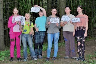 skautských dovedností i fyzické zdatnosti (lanová lávka a další nízká lana ).