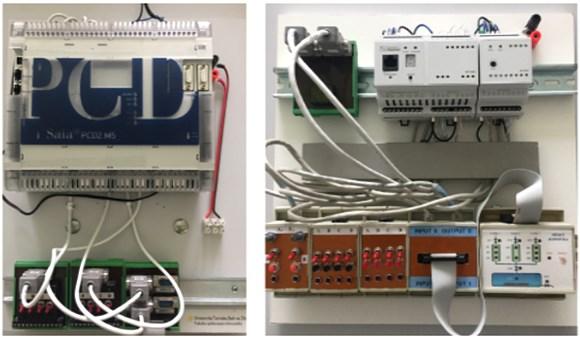 UTB ve Zlíně, Fakulta aplikované informatiky 32 Obrázek 24. Původní stav PLC sestav SAIA(vlevo), Tecomat Foxtrot(vpravo) Stav I/O modulů s rozhraním RJ45 Obrázek 25.