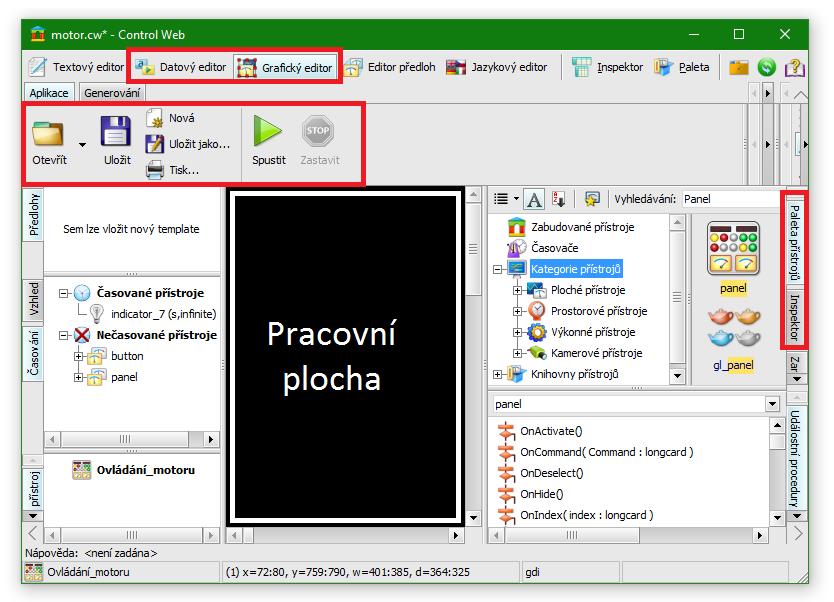 UTB ve Zlíně, Fakulta aplikované informatiky 57 6.1.5 Control Web 7 Poslední úkol, který provedeme je vizualizace pomocí softwaru Control Web 7.