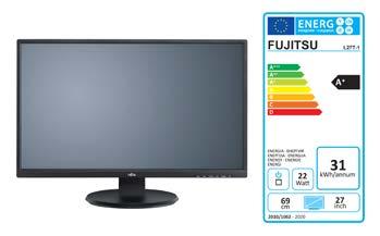 Datasheet Fujitsu Monitor L27T-1 LED Všestranný monitor: 27 (68,6 cm), širokoúhlé zobrazení Snadné používání Zjednodušte si svou každodenní kancelářskou práci stylovým monitorem FUJITSU L27T-1 LED.