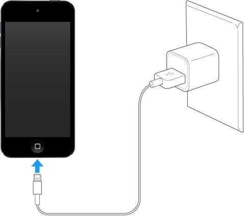Důležité: Pokud je ipod touch připojen k počítači, který je vypnutý nebo v režimu spánku či nečinnosti, může se baterie místo nabíjení vybíjet.