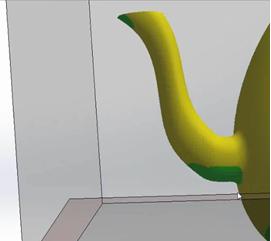 Základy SOLIDWORKS 5. Klikněte na možnost Zobrazit jako průhledné, aby se geometrie nevyžadující podepření zobrazovala jako průhledná a plochy, které podepření vyžadují, byly lépe vidět. 6.