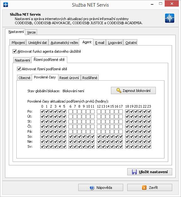 nastavit, že aktualizace mají být, v případě serverového nasazení, stahovány jen v noci a zabránit tak vytěžování linky v pracovní době. Dotaz využívejte pouze na standardních pracovních stanicích.