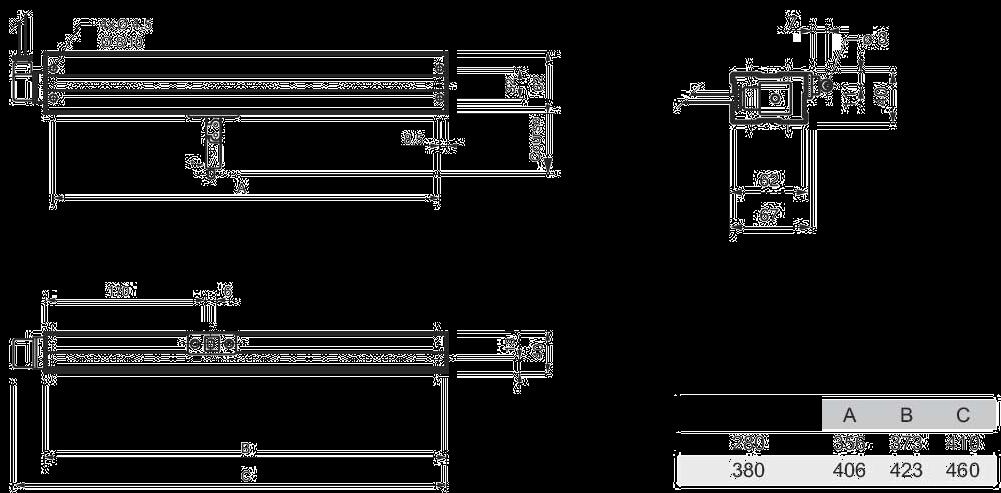 Lineární řetězové pohony MICRO L Řetězový pohon pro: ven výklopná okna dovnitř sklopná okna Vysoký výkon Dvojitý článkový řetěz Nastavení zdvihu externím přepínačem.