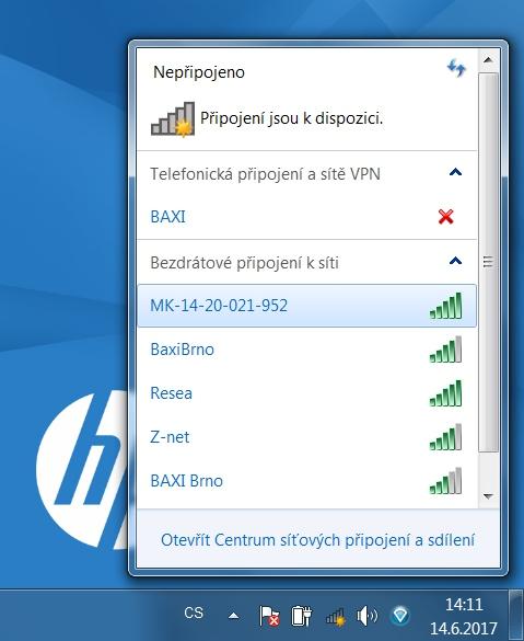 Odhlašte se z aktuální připojené WIFI