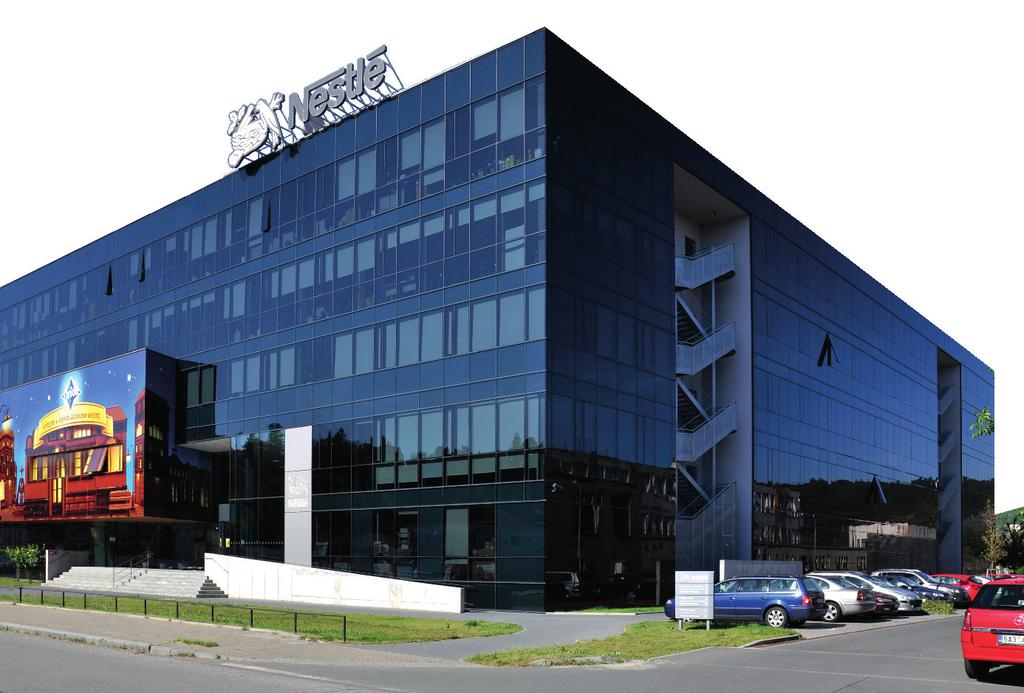 CPI Office SÍDLO NESTLÉ PRAHA Moderní budova s proskleným atriem je sídlem centrály společnosti Nestlé pro český a slovenský trh.