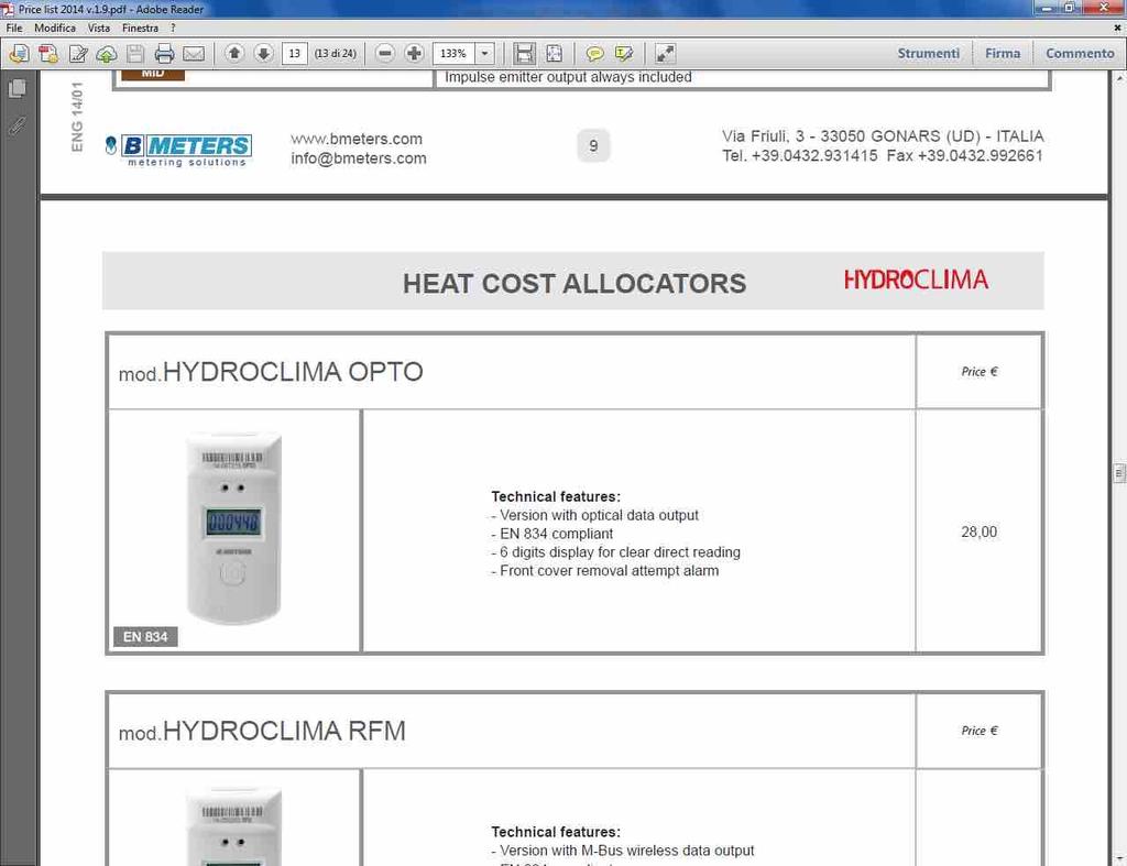 RFM-AMB Temperature and humidity external M-Bus wireless sensor EN 13757-4 M-Bus wireless protocol 868 Mhz 10 years battery life software