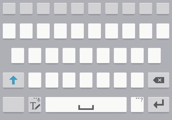 Základy Zadávání textu Rozvržení klávesnice Když zadáte text pro posílání zpráv, vytváření poznámek a podobně, automaticky se zobrazí klávesnice. Zadávání textu není v některých jazycích podporováno.