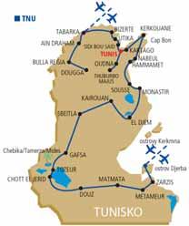 Nejzajímavější místa Tuniska a pobyt v Tabarce Djerba Medenine Tataouine Douiret Chenini Metameur Matmata Douz Chott El Jerid Tozeur Gafsa Sbeitla Kairouan El Jem Monastir Sousse Port El Kantaoui