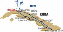 > KUBA Velká cesta Kubou Havana Cienfuegos Trinidad Playa Ancon Bayamo Santiago de Cuba Camaguey Santa Clara Varadero > UPRAVENÝ PROGRAM ZÁJEZDU > MOŽNOST REZERVACE LETENEK VE TŘÍDĚ COMFORT CLASS >