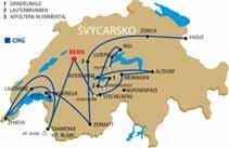> ŠVÝCARSKO Grand tour Švýcarskem Luzern Pilatus Rigi Jungfraujoch TOP OF EUROPE Interlaken Altdorf Meiringen Aareschlucht vodopády Reichenbach Schilthorn Bern Chamonix Mt.