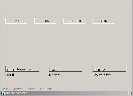 Konfigurace snímače pomocí programu USBset: Příslušná konfigurační