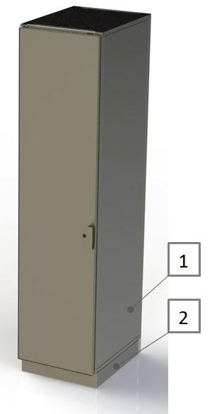 LEGENDA: A - šířka skříně B - výška skříně C - hloubka skříně Jednooddílová ISO modulová skříň