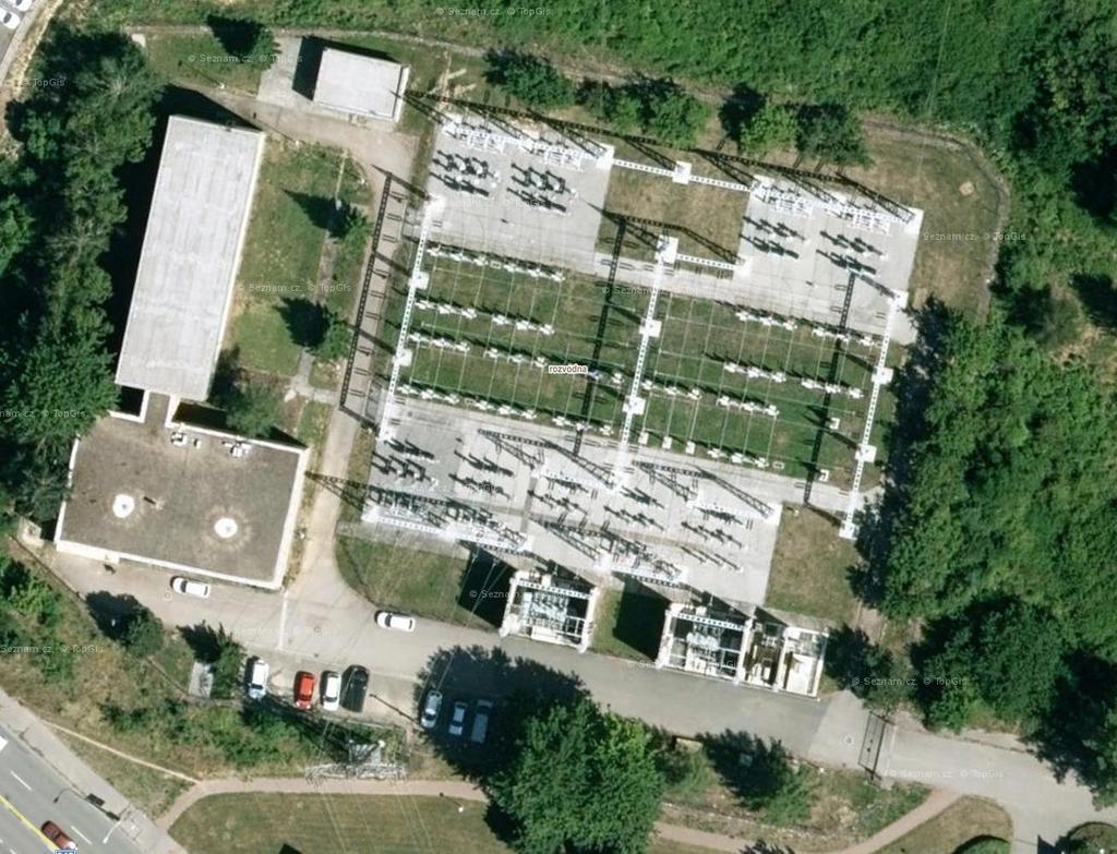 Venkovní rozvodna 110 kv, 22 kv