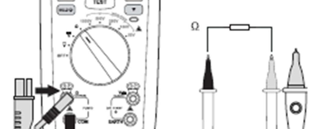 Pokud se na měřicím vstupu detekuje napětí >2 V, objeví se na displeji symbol EXT z bezpečnostních důvodů se měření zablokuje. Multimetr umožňuje měření nízkých odporů v rozsahu od 0,01 Ω do 20 kω.
