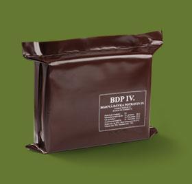 Rozměr Hmotnost Minimální trvanlivost 250 x 200 x 70(mm) 1600 g 24 měsíců od data převzetí výrobku odběratelem Tab.1 Logistické charakteristiky potravinové dávky BDP [2] 1.