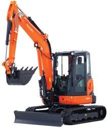 Rýpadlo mini U55 5 000 kg Moto hodiny: 8 hod/ den. Víkend od PÁ 15.00 PO 7.00 = 1,5 dne, 16 moto hodin.