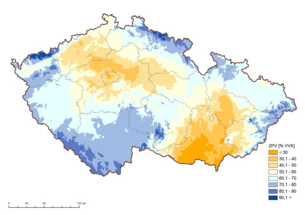 Vodní provoz polních plodin Dostupnost půdní vody se v klimatických podmínkách střední Evropy stává faktorem limitujícím