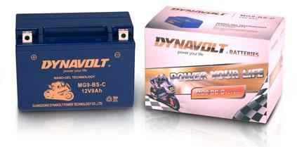 Sortiment Dynavolt čítá 108 baterií v následujících kategoriích: Gelové bezúdržbové baterie s elektrolytem v podobě gelu SLA (Sealed Lead Acid) hermeticky uzavřené baterie, již naplněné elektrolytem