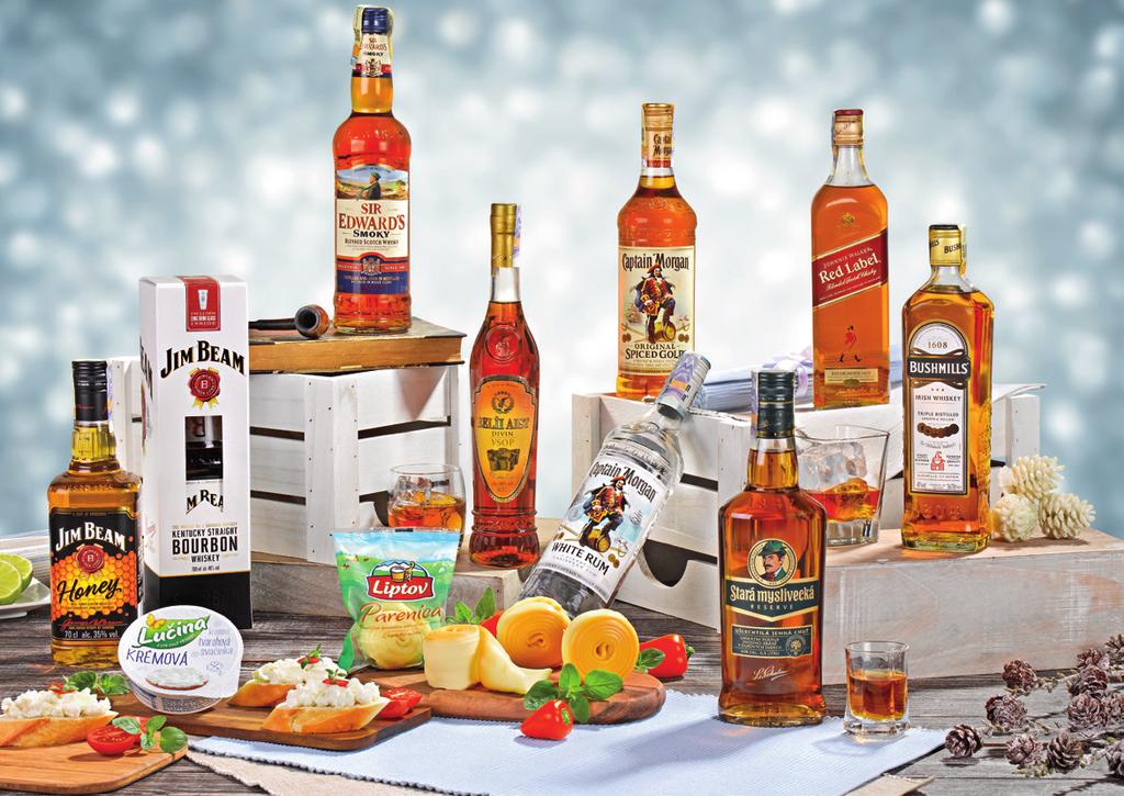 Johnnie Walker Red Label Barza Alba Bílý čáp Sir Edward s Smoky Whisky Captain Morgan 0,5 l, více