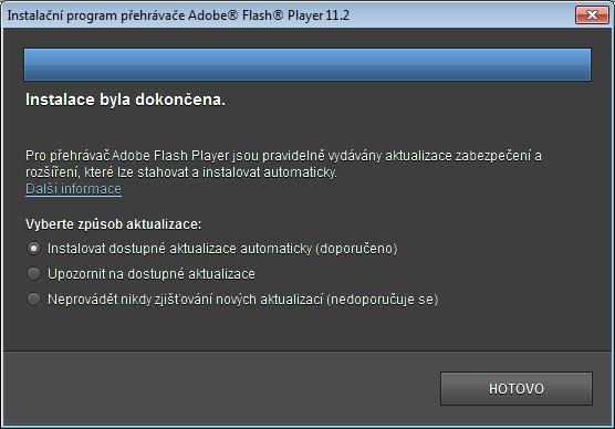 Kapitola 6 Doplňky prohlížeče Aktualizace Adobe Flash Playeru na verzi 11.