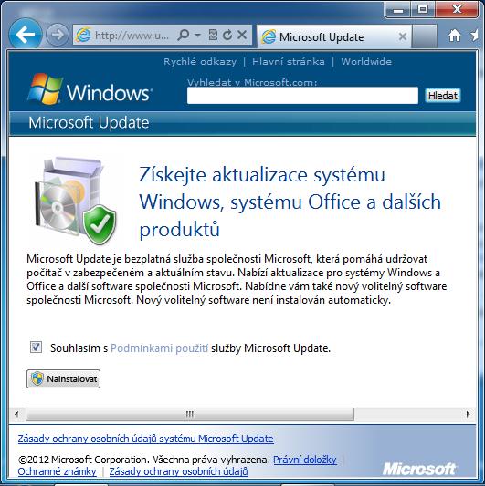 aktualizace dalšího software