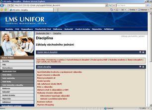 3. Postup práce v prostředí LMS Unifor Vlastní prostředí systému LMS Unifor je intuitivní.
