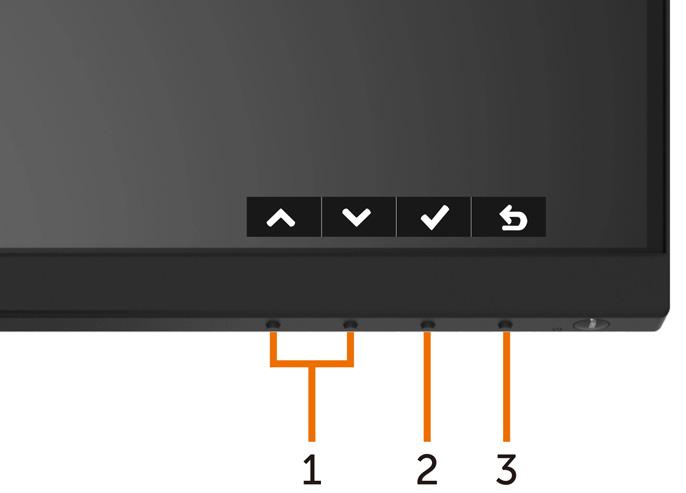 Tlačítko na předním panelu Pomocí tlačítek na přední straně monitoru můžete upravit nastavení obrazu.