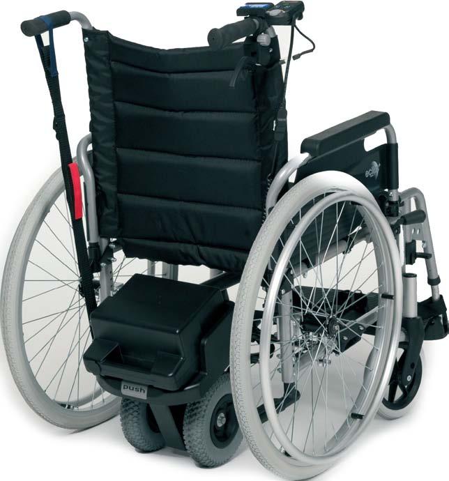 Pohonný systém V-Drive usnadňuje Váš pohyb s manuálním invalidním vozíkem. V-Drive přebírá činnost Vašeho asistenta. Zvládne prudké kopce a sklony i povrchové nerovnosti.