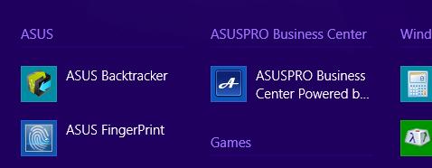 ASUSPRO Business Center Aplikační hub ASUSPRO Business Center obsahuje jedinečné aplikace ASUS a Intel Small Business Advantage (SBA) pro vylepšení možností správy při používání notebooku
