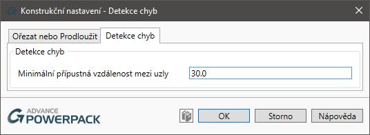 Funkce Protáhnout do uzlu automaticky protáhne nejbližší konce vybraných prvků do referenčního bodu.