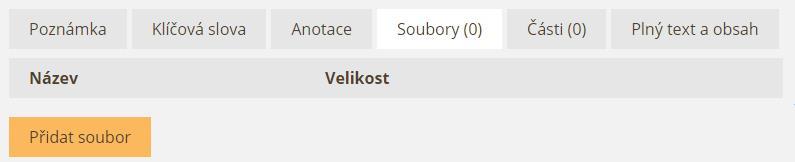 vložených souborů.