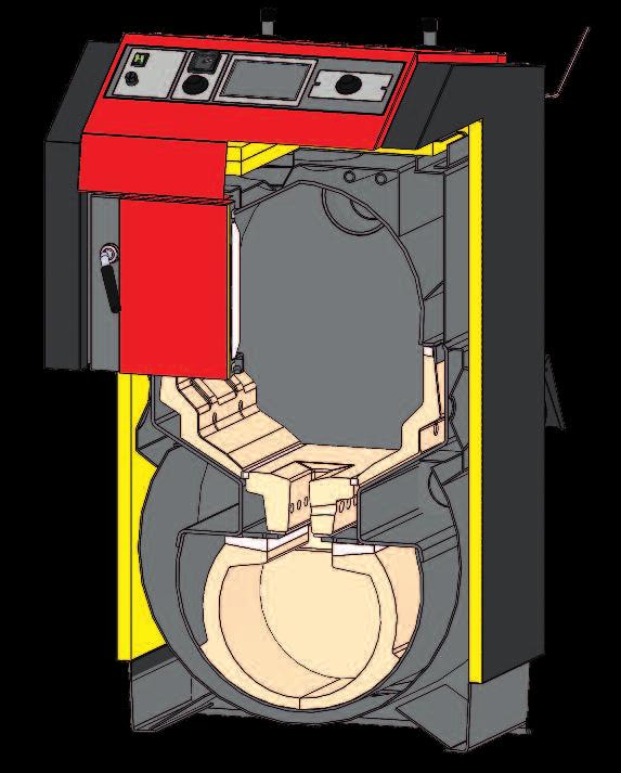 n Kotle Generátor Dokogen se vyznačují speciálním topeništěm pro zplynování dřeva.