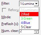 Offset filtru definuje vzdálenost, o kterou je potřeba přeostřit při nastavená daného filtru.