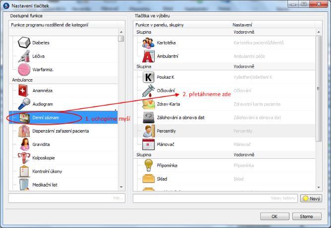 Nové menu Klikněte pravým tlačítkem myši do pole lišty. V nabídce poté vyberte volbu Upravit Následně se zobrazí okno Nastavení tlačítek.