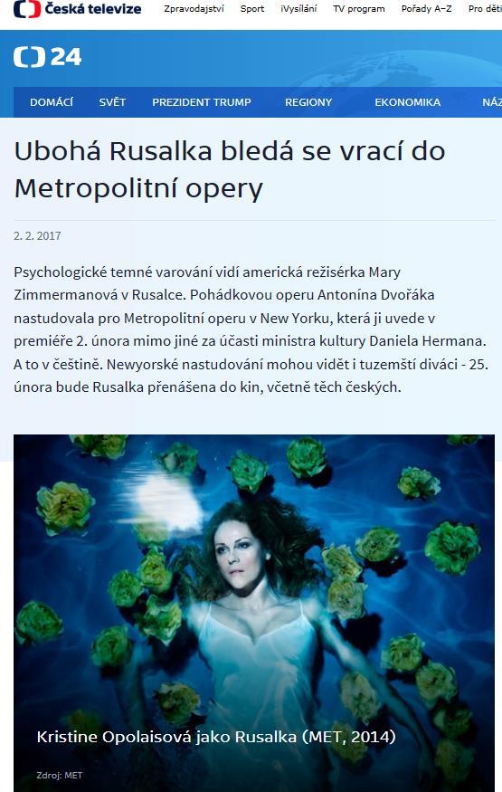 Česká televize Ubohá Rusalka