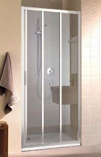 DVEŘE DO NIKY SPRCHOVÉ ZÁSTĚNY DAVOS PLUS Dveře sprchové do niky 3-dílné posuvné dveře, 1 díl pevný, 2 posuvné levé /