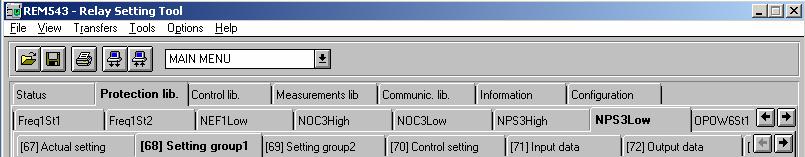 Metodika pro nastavení a testování ochrany 4 5.1.1 Relay Setting Tool Tento nástroj v sobě zahrnuje specifické knihovny (např. knihovna ochranných funkcí Protection library).