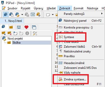 3.2.2 Heuristická evaluace Porušení 4. heuristiky Konzistence a standardy. V menu má tato ikonka hover: změní zvýraznění syntaxe na zvolený formát.